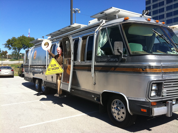 Larry Hagman's TNT solar paneled Airstream trailer 