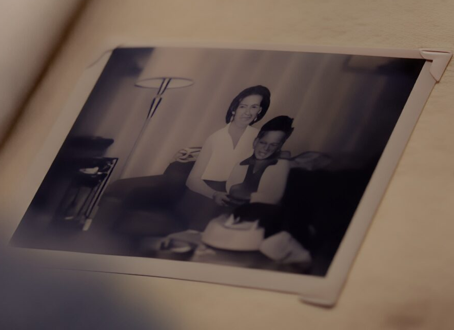 Patrick Duffy and mother in a photo used on Dallas